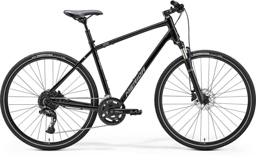 2024 Merida Crossway 300 Hybrid Bike in Black