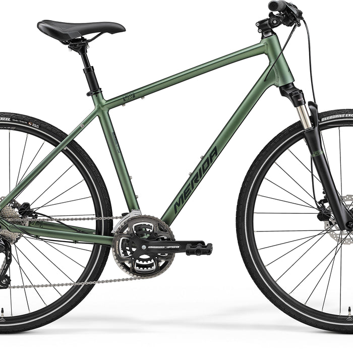 2023 Merida Crossway 300 Hybrid Bike in Green