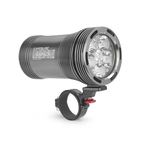 2024 Exposure Six Pack Mk13 Front Bike Light in Gun Metal Black