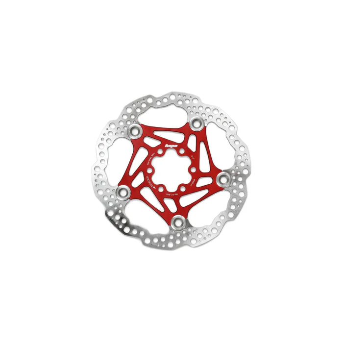 Hope 6-Bolt Floating Disc Brake Rotor 160mm in Red