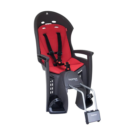 Hamax Smiley Child Bike Seat in Grey and Red