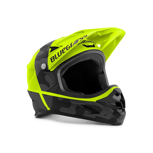 Bluegrass Intox Full-Face Helmet for Downhill and BMX in Fluo Camo