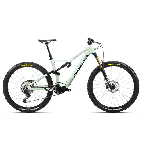 Orbea RISE M10 Carbon Electric Mountain Bike in Ice Green
