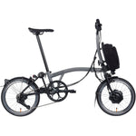 Ex Demo Brompton Electric P Line M4L Mid Electric Folding Bike in Storm Grey