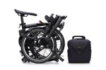 2026 Brompton P Line Electric Folding Bike in Matt Black with SuperRoll+ - e-Motiq system