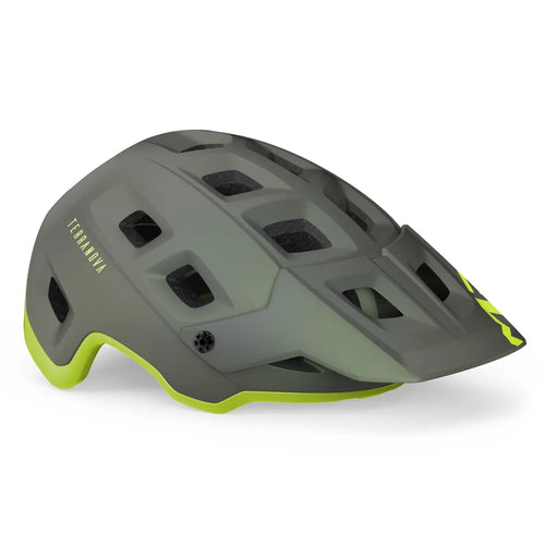 MET Terranova MIPS Mountain Bike Helmet in Gray Lime