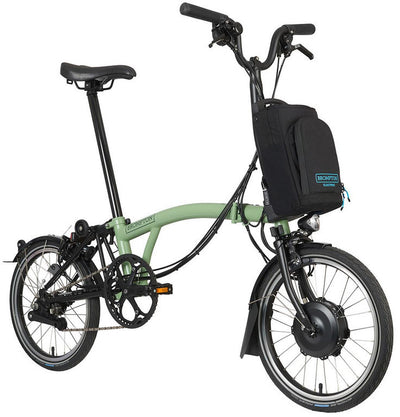 Ex Demo Brompton Electric C-Line Mid 6-Speed Folding Electric Bike in Matcha Green