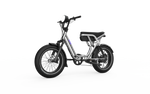 UTO OG200 electric bike in Metallic Silver, three-quarter left