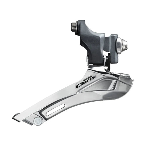 Shimano Claris 2x8-speed Braze On Front Derailleur in Silver