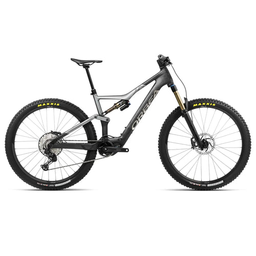 2024 Orbea Rise M10 Electric Mountain Bike in Carbon Raw Shark Grey