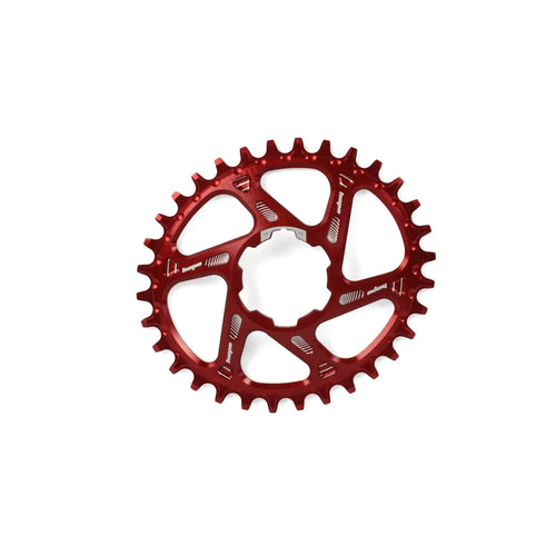 Hope Oval Spiderless Retainer Ring in Red