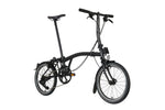 2026 Brompton P Line 12-Speed Mid Folding Bike in Midnight Black Metallic