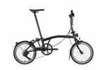 2026 Brompton P Line 12-Speed Mid Folding Bike in Midnight Black Metallic