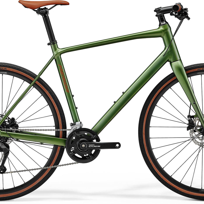 2026 Merida Speeder 100 Hybrid Bike in Silk Fog Green