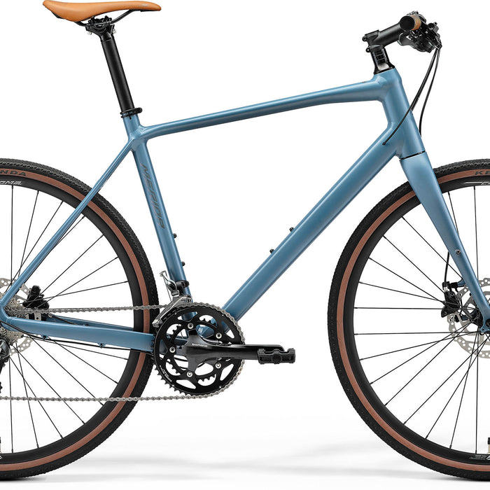 2026 Merida Speeder 300 Hybrid Bike in Silk Dove Blue