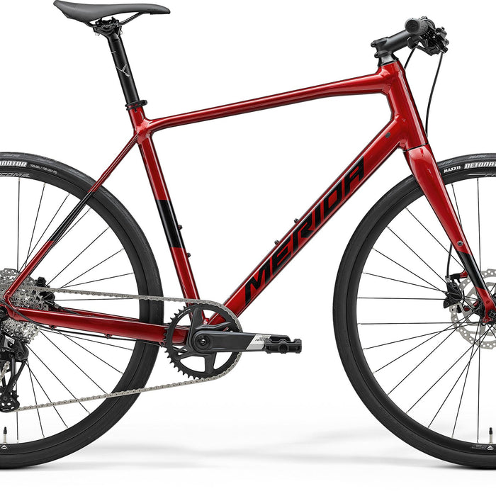2025 Merida Speeder 500 Hybrid Bike in Red