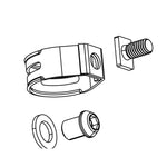 SRAM ED shifter clamp kit – clamp band, T-bolt, washer and barrel nut