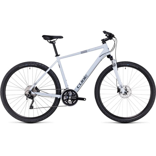 2023 Cube Nature Pro Hybrid Bike in Frost White and Grey