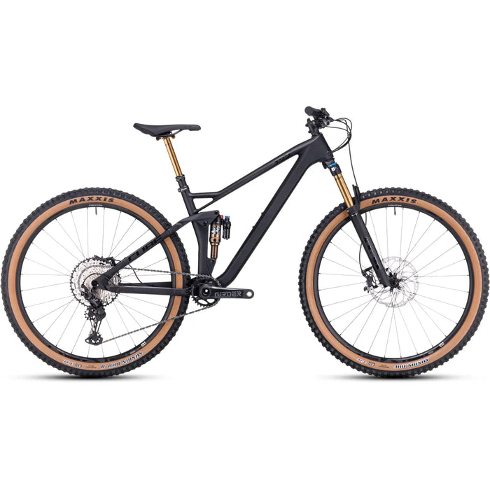 2023 Cube Stereo 120 HPC EX 29 Inch Carbon Mountain Bike in Black