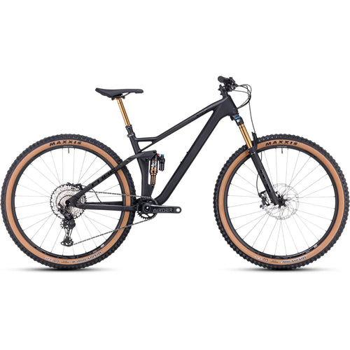 2023 Cube Stereo 120 HPC EX 29 Inch Carbon Mountain Bike in Black