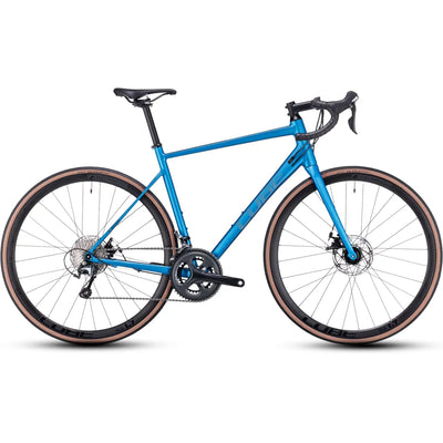 2023 Cube Attain Race Disc Road Bike in Blue and Spectral