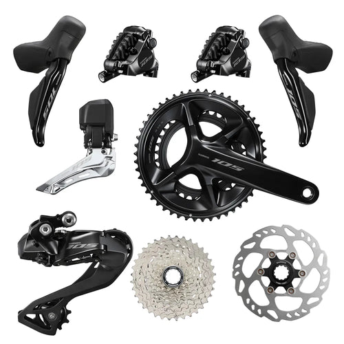 Shimano 105 Di2 R7100 12-speed Disc Brake Groupset - 172.5mm 50/34T