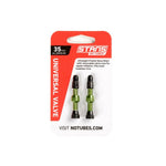 Stans NoTubes VALVE STEM PAIR UNI AL PRESTA 35mm Green