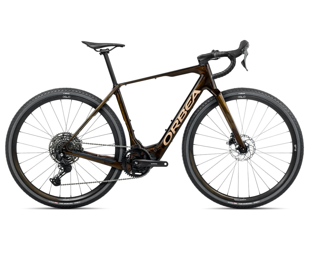 2026 Orbea Denna M40
 Electric Gravel Bike In Caramel Carbon View