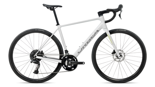 Orbea AVANT H50 Road Bike in Golden White -Smooth Silver (Gloss), side view
