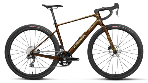 Orbea TERRA M20iTEAM Road Bike in Caramel Carbon View (Gloss), side view