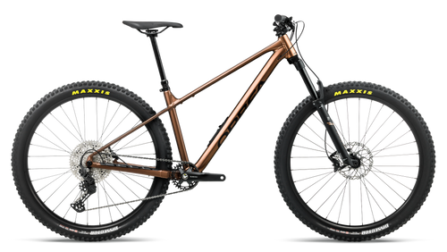 Orbea LAUFEY H10 Mountain Bike in Metallic Cinnamon (Matt) - Black (Gloss), side view
