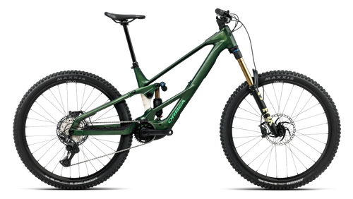 Orbea WILD LT H-TEAM Mountain Bike in Racing Reen - White Cream (Gloss), side view