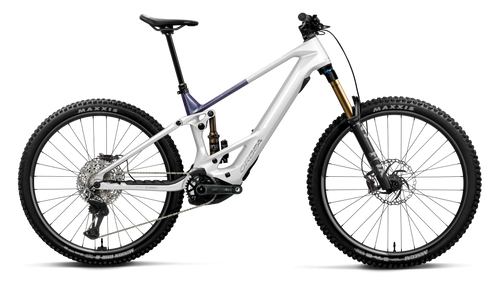 Orbea WILD TR M-TEAM Mountain Bike in White Chic - Tanzanite Evo C. View (Gloss), side view