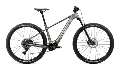 Orbea URRUN 30 Mountain Bike in Magnetic Bronze (Matt) - Silver (Gloss), side view