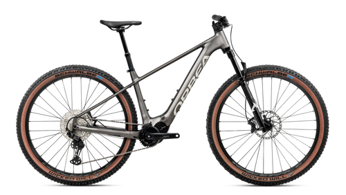 Orbea URRUN 10 Mountain Bike in Magnetic Bronze (Matt) - Silver (Gloss), side view
