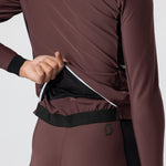 SCOTT Pro Warm Windbreaker Long-sleeve Men's Jersey in Cocoa Red/Black, view 5
