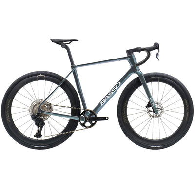 Basso Palta III GRX DI2 Gravel Bike with Alloy Stem & Handlebar in Aurora Green