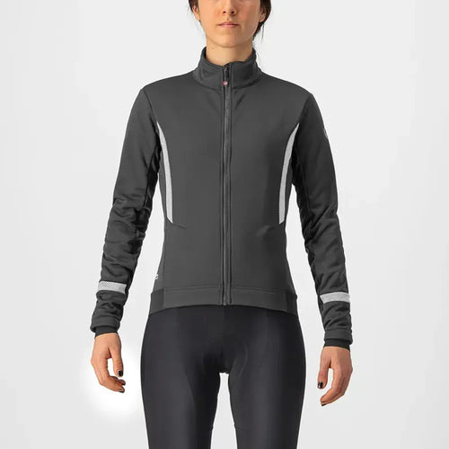 Castelli Dinamica 2 Womens Jacket in Light Black/White Reflex