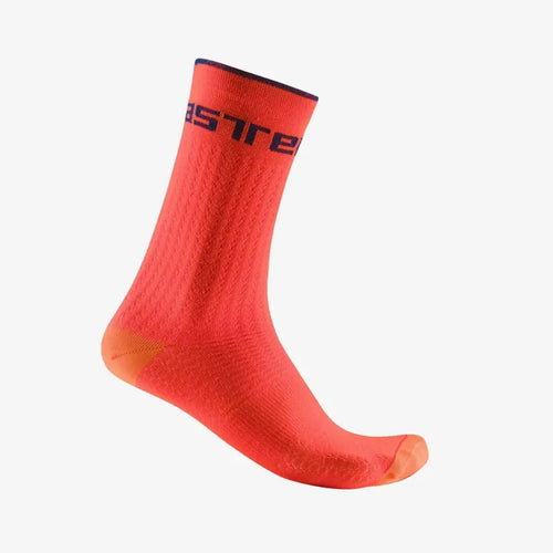 Castelli Distanza 20 Socks in Brilliant Orange