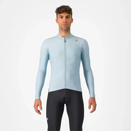 Castelli Espresso Thermal Jersey in Winter Sky/Dark Grey