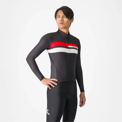 Castelli Lineare Jersey in Light Black/Red/White
