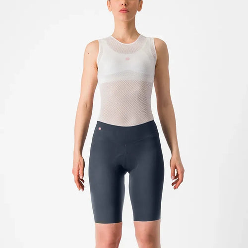 Castelli Premio Black Women's Shorts In Twilight Blue/Steel Blue