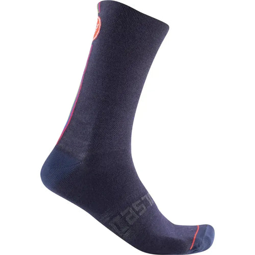 Castelli Racing Stripe 18 Socks in Savile Blue