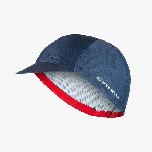 Castelli Rosso Corsa 2 Cycling Cap in Belgian Blue