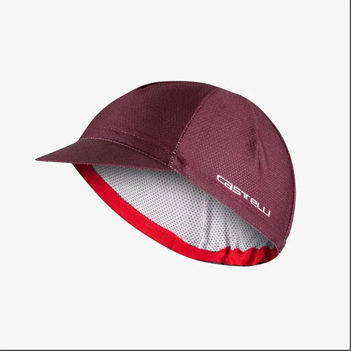 Castelli Rosso Corsa 2 Cycling Cap in Bordeaux