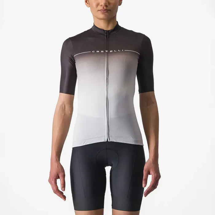 Castelli Salita Women's Jersey in Black/Silver Grey/White