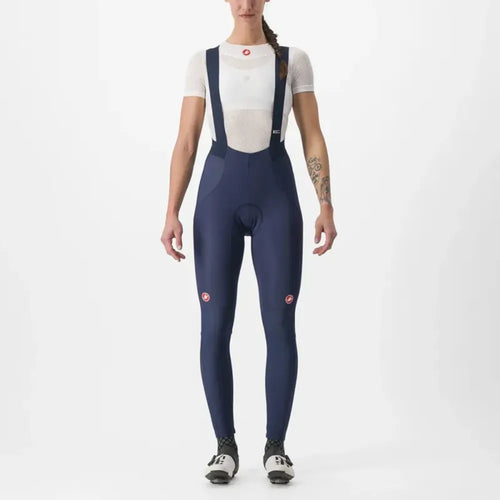 Castelli Sorpasso RoS Women's Bib Tights in Savile Blue/Silver Reflex