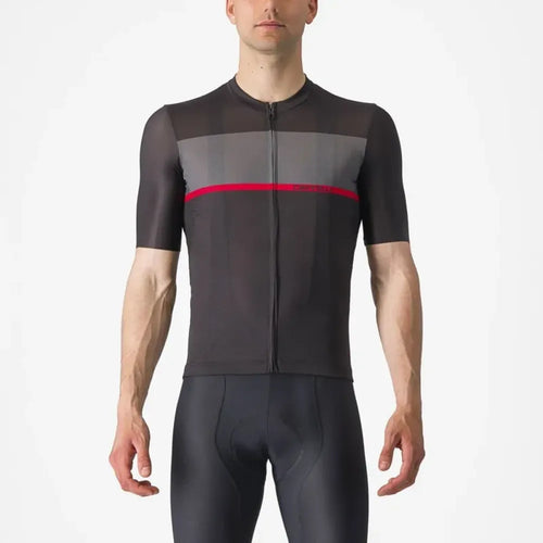 Castelli Tradizione Jersey in Black/Grey/Red
