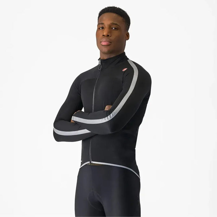 Castelli Ultra Rain Cape in Black/Silver Reflex