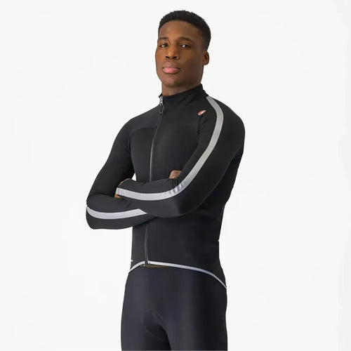 Castelli Ultra Rain Cape in Black/Silver Reflex